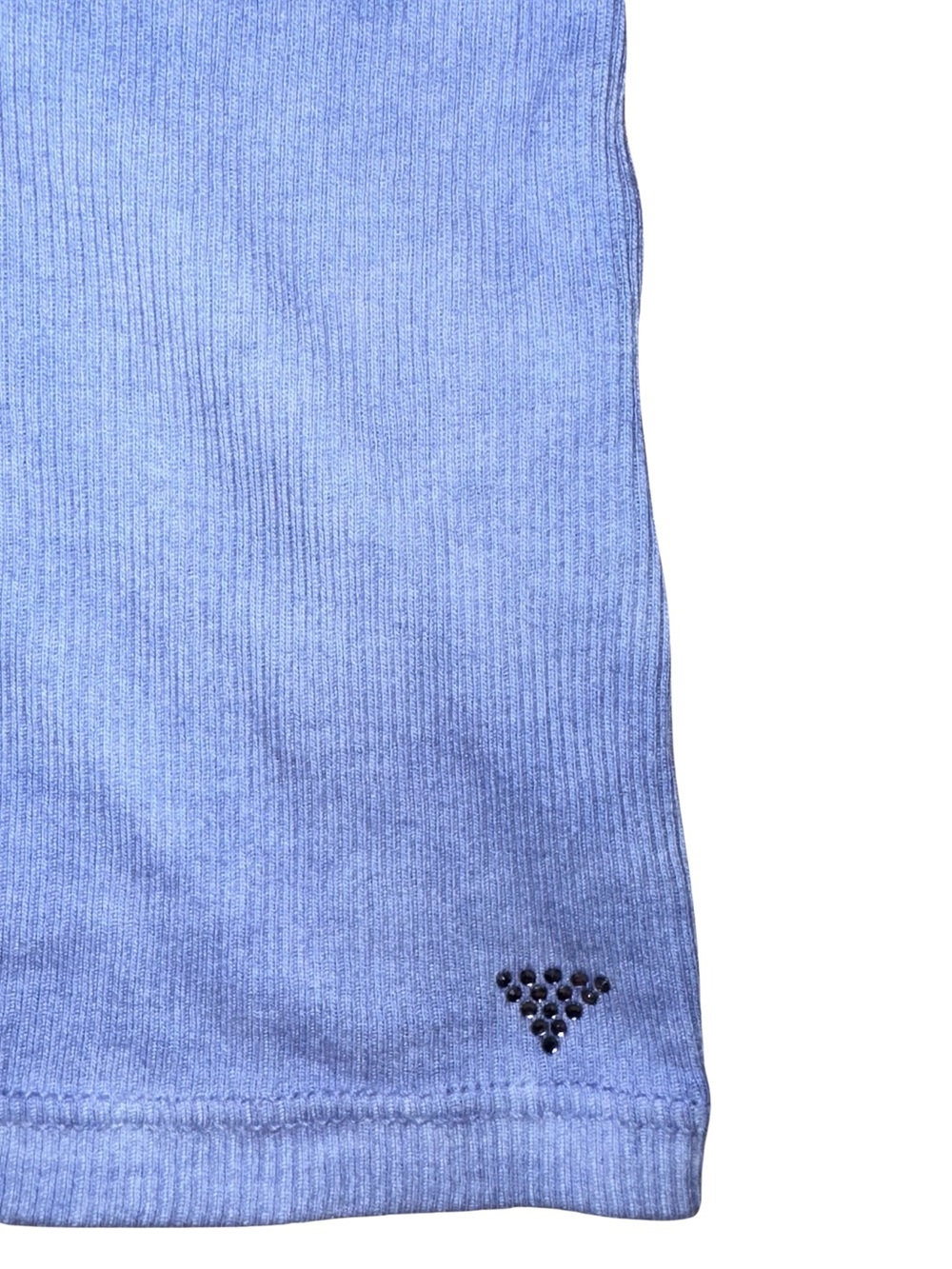 Guess Light Blue Short Sleeve Henley Top - Picture 2 of 5